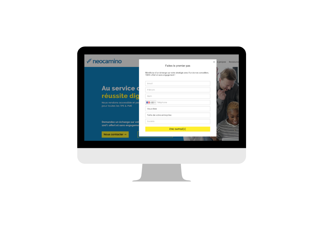 pop up bannière neocamino outil-de-generation-de-leads